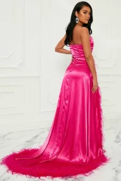 Fashion Nova Into The Night Satin Gown - Magenta -Fashion Nova Sales 10 13 22Studio1 KJ AC 11 22 35 18 22GWF0707 Magenta 2907 JB