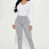 Fashion Nova Petite Canopy Jeans - Grey