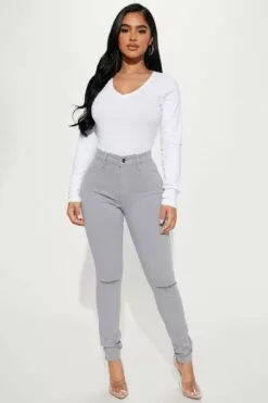 Fashion Nova Petite Canopy Jeans - Grey