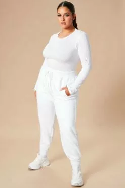 Fashion Nova Stole Your Boyfriend's Oversized Jogger - White -Fashion Nova Sales 10 17 22Studio7 KJ DJ 12 03 14 30 WNMB10218 White 21123 PLUS PB
