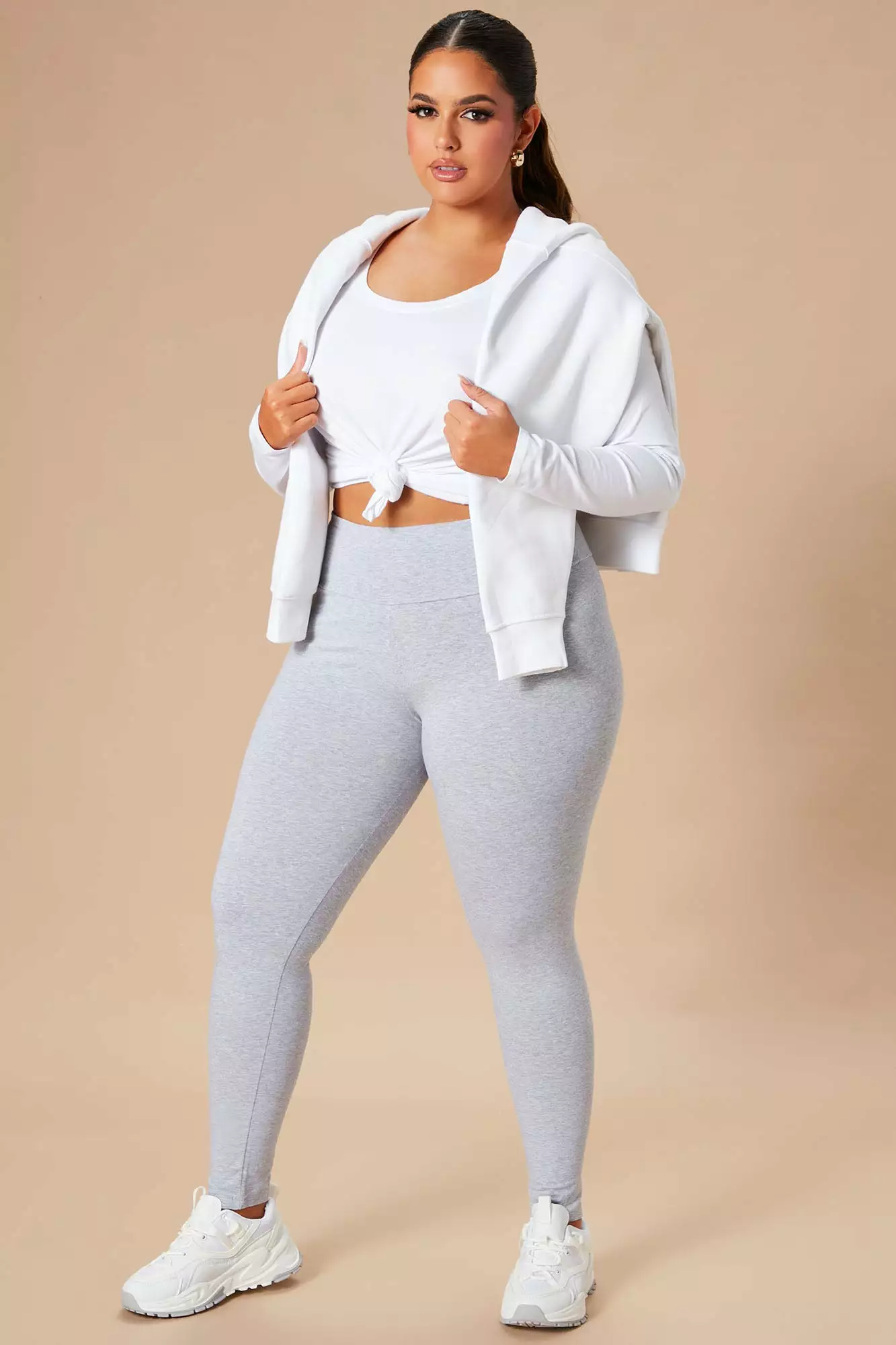 Fashion Nova Running Around High Rise Legging - Heather Grey 6 Fashion Nova Running Around High Rise Legging - Heather Grey - Image 4