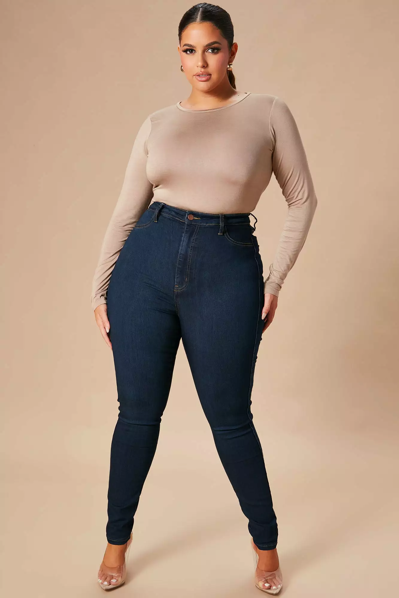 Fashion Nova Krystal Crew Neck Long Sleeve Bodysuit - Mocha 10 Fashion Nova Krystal Crew Neck Long Sleeve Bodysuit - Mocha - Image 8