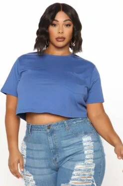 Fashion Nova Elisa Relaxed Crop Tee - Navy -Fashion Nova Sales 10 20 20Studio3 DM SA 09 49 43 1 ZDCJ100 Navy 0007 PLUS EH