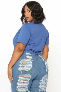 Fashion Nova Elisa Relaxed Crop Tee - Navy -Fashion Nova Sales 10 20 20Studio3 DM SA 09 50 43 1 ZDCJ100 Navy 0019 PLUS EH