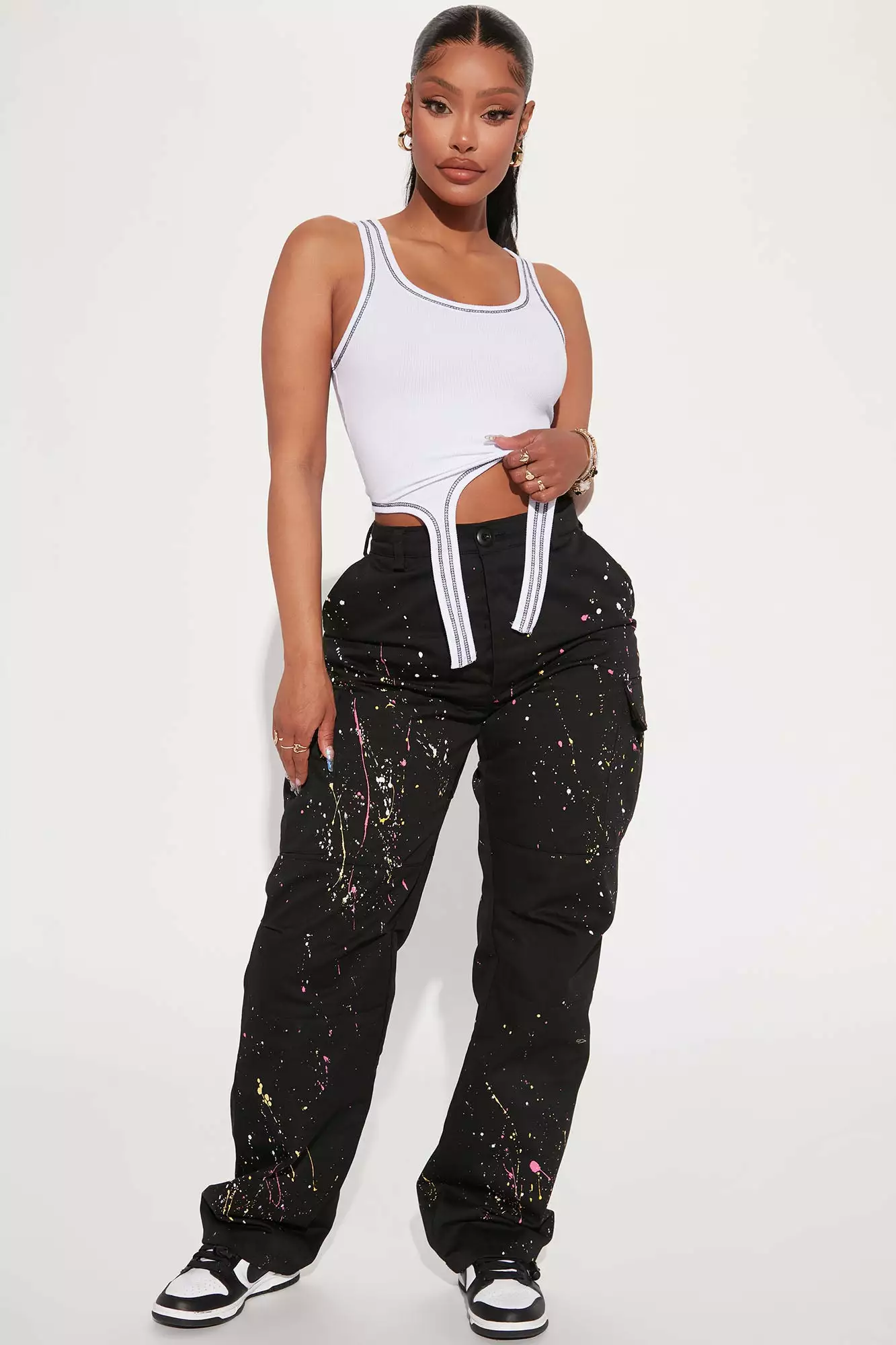 Fashion Nova Break The Ice Baggy Cargo Jogger - Black 3 Fashion Nova Break The Ice Baggy Cargo Jogger - Black