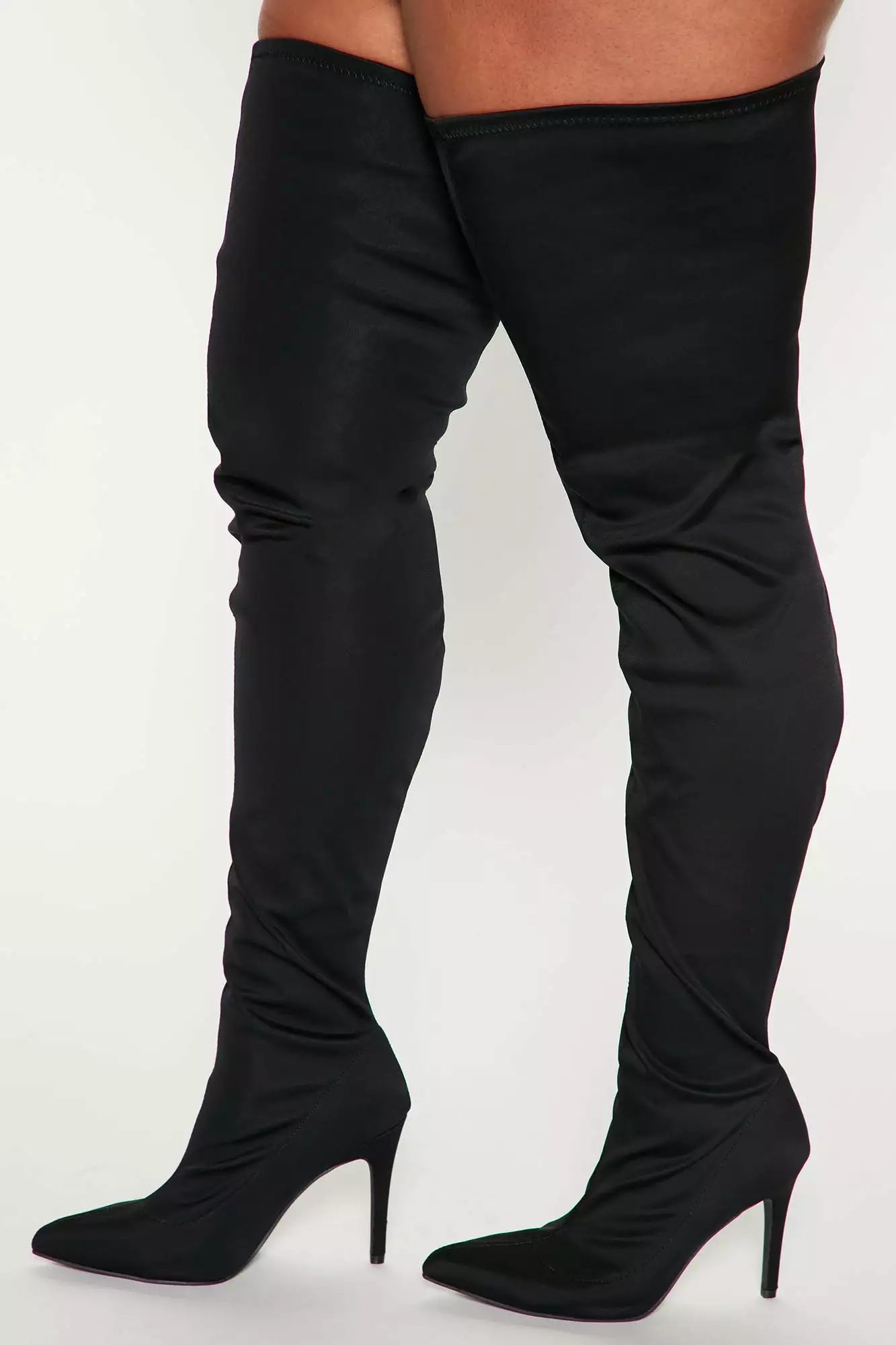 Fashion Nova Keyana Thigh High Boot - Black - Image 4