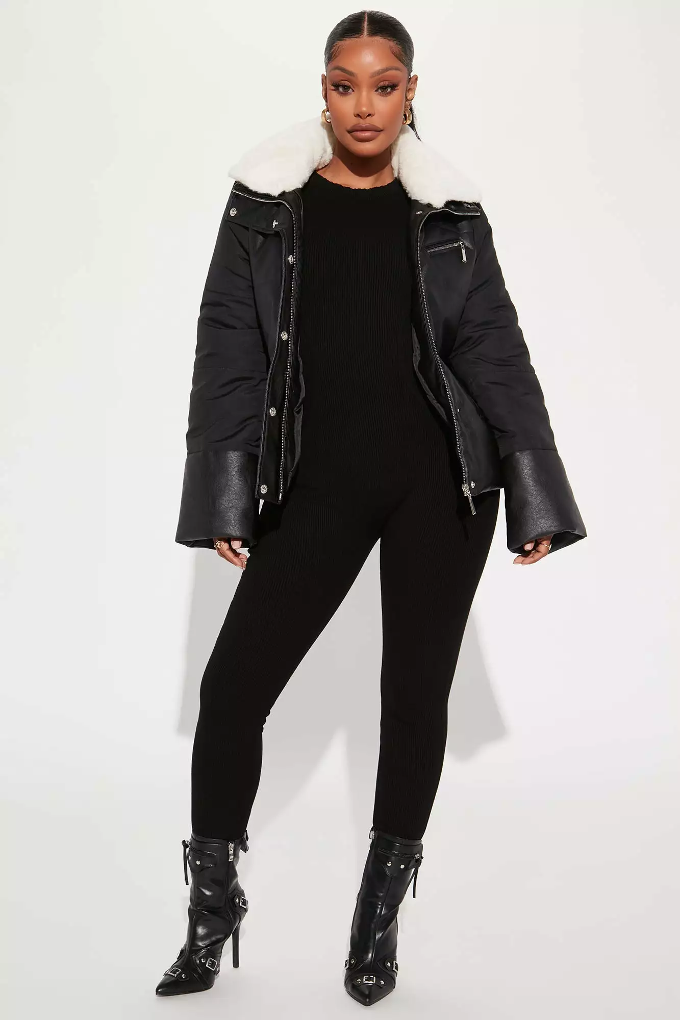 Fashion Nova What A Feeling Puffer Jacket - Black 4 Fashion Nova What A Feeling Puffer Jacket - Black - Image 2
