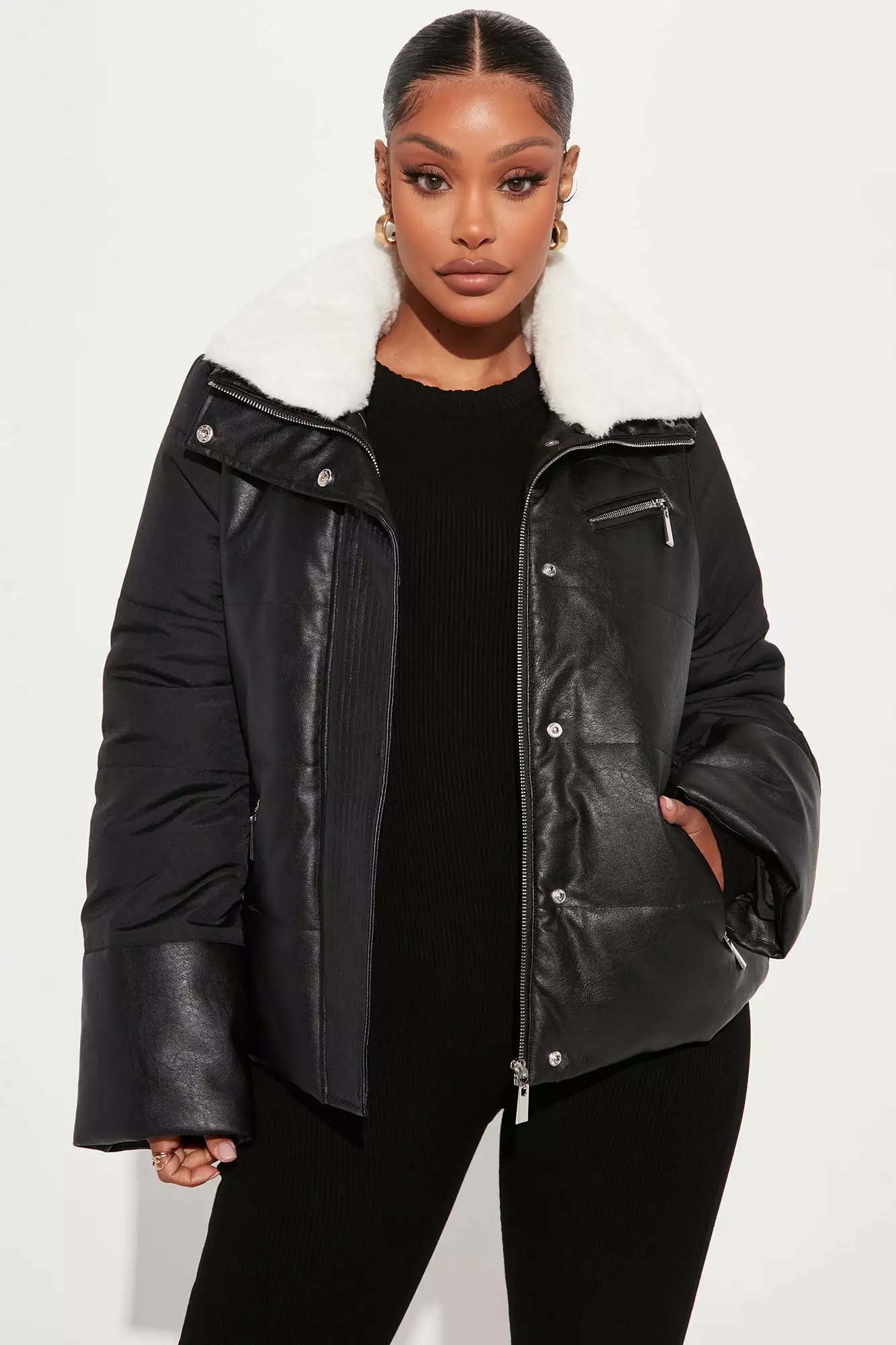 Fashion Nova What A Feeling Puffer Jacket - Black 3 Fashion Nova What A Feeling Puffer Jacket - Black