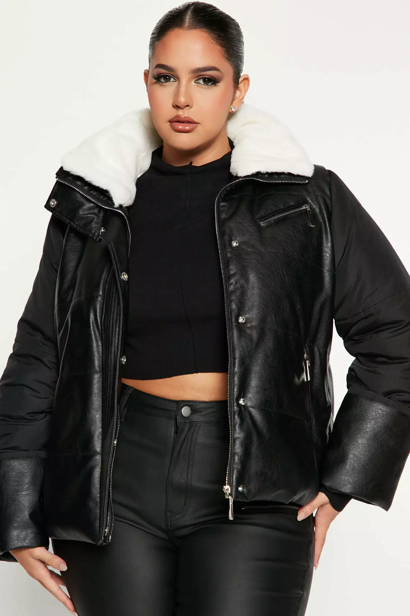 Fashion Nova What A Feeling Puffer Jacket - Black 7 Fashion Nova What A Feeling Puffer Jacket - Black - Image 5