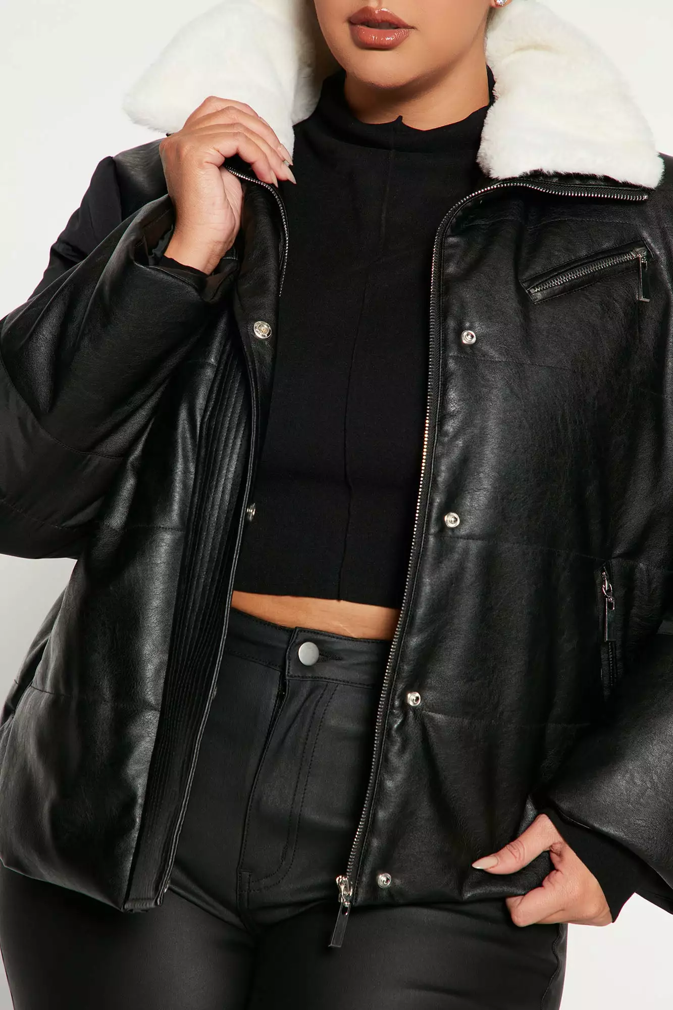 Fashion Nova What A Feeling Puffer Jacket - Black 9 Fashion Nova What A Feeling Puffer Jacket - Black - Image 7