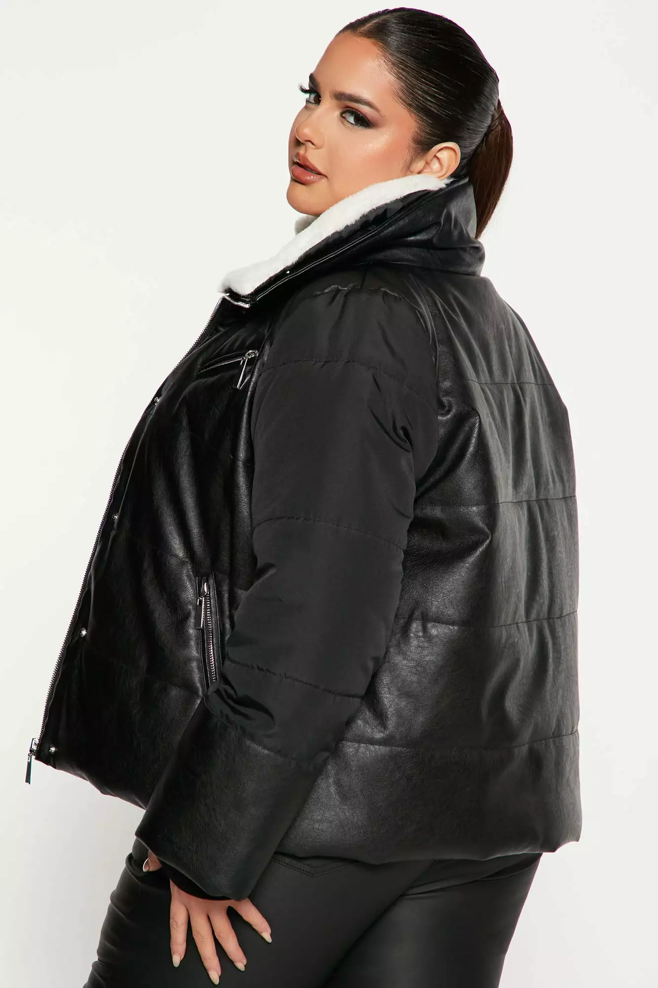 Fashion Nova What A Feeling Puffer Jacket - Black 10 Fashion Nova What A Feeling Puffer Jacket - Black - Image 8