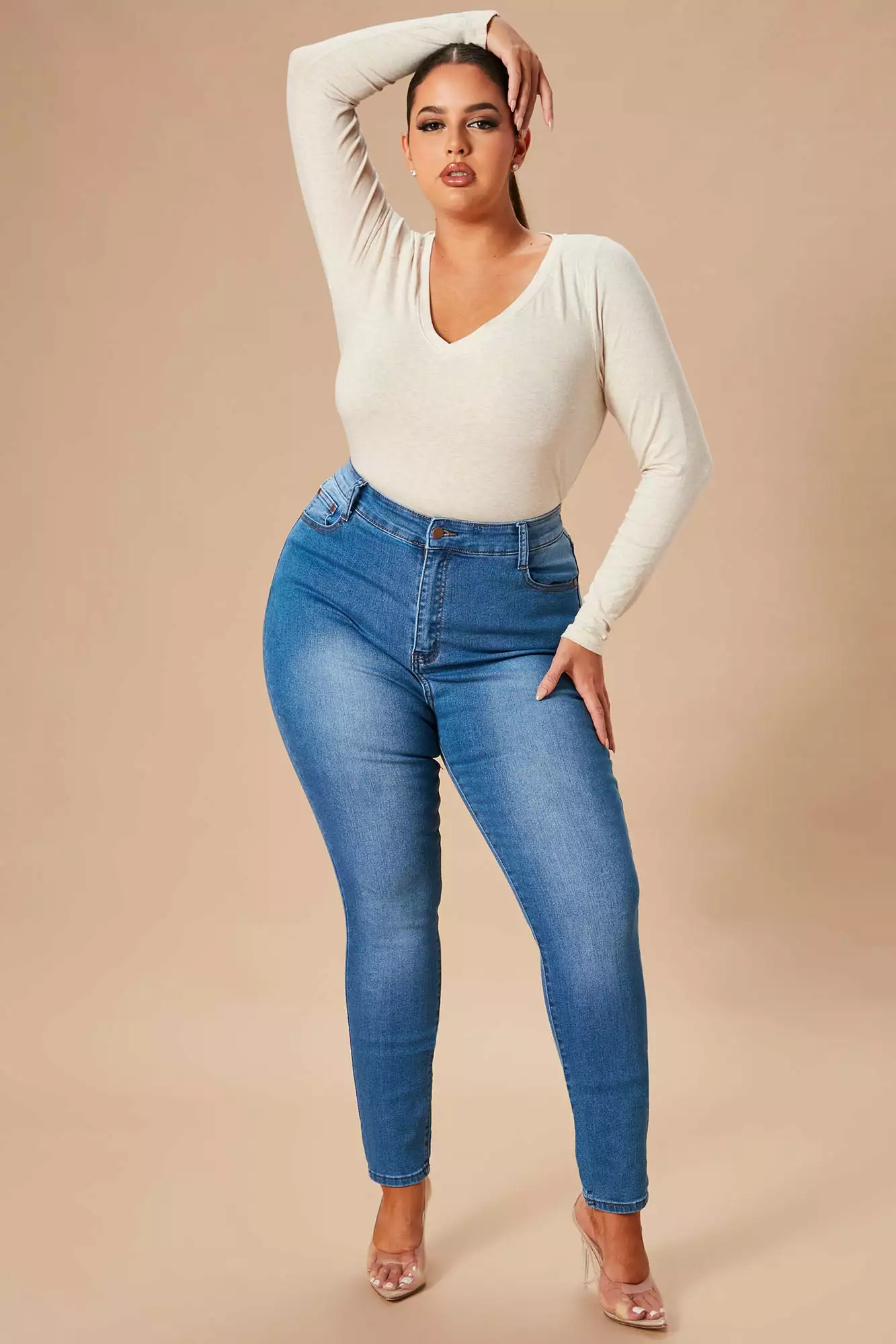 Fashion Nova Your Everyday Long Sleeve Tee - Oatmeal 7 Fashion Nova Your Everyday Long Sleeve Tee - Oatmeal - Image 5