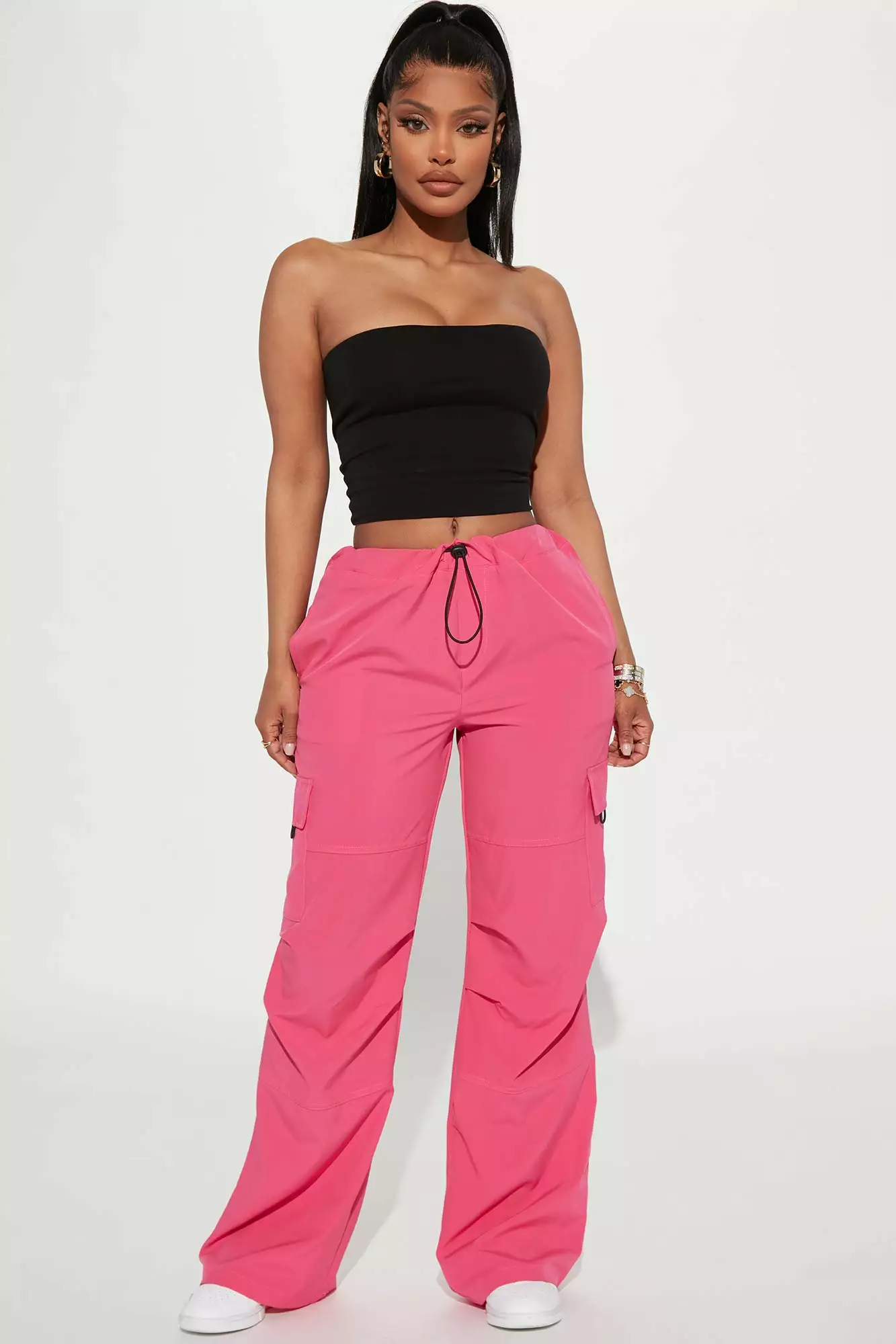 Fashion Nova Bubblegum Parachute Pant - Fuchsia 3 Fashion Nova Bubblegum Parachute Pant - Fuchsia