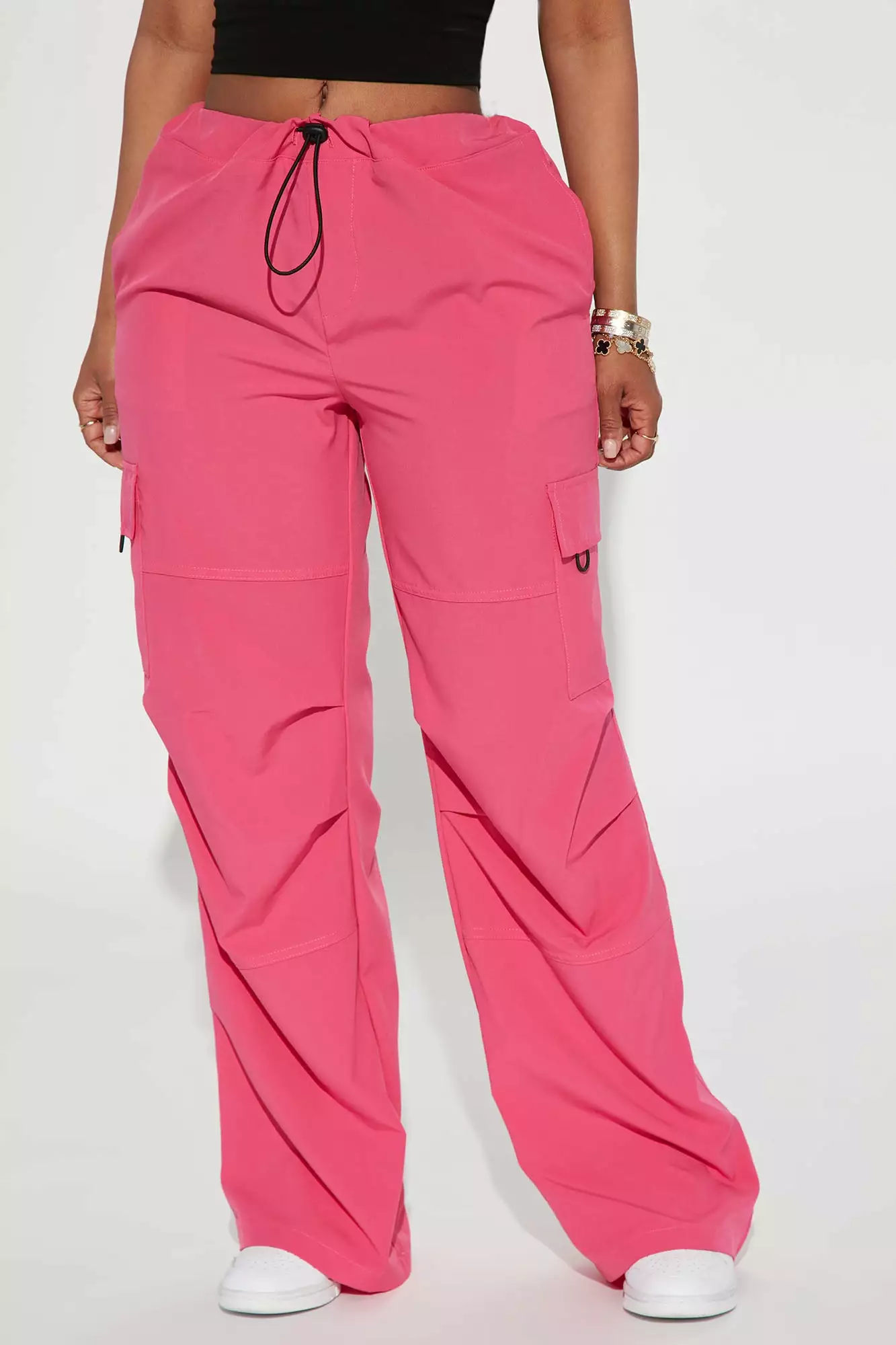 Fashion Nova Bubblegum Parachute Pant - Fuchsia 4 Fashion Nova Bubblegum Parachute Pant - Fuchsia - Image 2