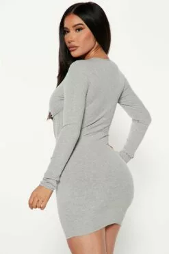 Fashion Nova Mariah Snatched Mini Dress - Heather Grey 10 Fashion Nova Mariah Snatched Mini Dress - Heather Grey -Fashion Nova Sales 10 28 22Studio3 KS IM 11 42 40 40 ZDD1587FN HeatherGrey R 1208 EH
