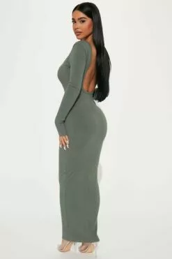 Fashion Nova Selena Snatched Maxi Dress - Olive 2 -Fashion Nova Sales 11 07 22Studio1 CE RL 11 28 02 17 D1821FN Olive2 P 3020 SG