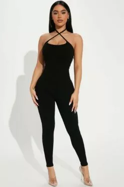 Fashion Nova Amari Snatched Jumpsuit - Black