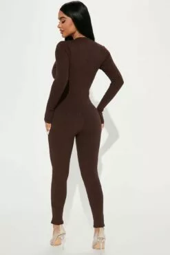 Fashion Nova Raven Snatched Jumpsuit - Chocolate -Fashion Nova Sales 11 07 22Studio1 CE RL 13 04 42 26 JP2383FN Chocolate P 3139 ES
