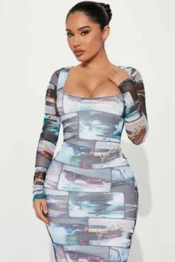 Fashion Nova Need For Speed Mesh Maxi Dress - Multi Color -Fashion Nova Sales 11 1 22Studio3 KS CG 13 30 51 25 D8547 MultiColor 1792 EH