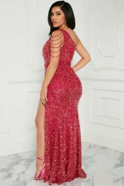 Fashion Nova Alice Sequin Gown - Hot Pink -Fashion Nova Sales 11 10 22Studio9 DM RL 0385 11 33 36 50 MF21303 HotPink 0385 ES