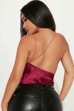 Fashion Nova Date Night Satin Top - Magenta -Fashion Nova Sales 11 16 22Studio3 MS CG 10 26 10 7 T4195CQ Magenta 8964 JB