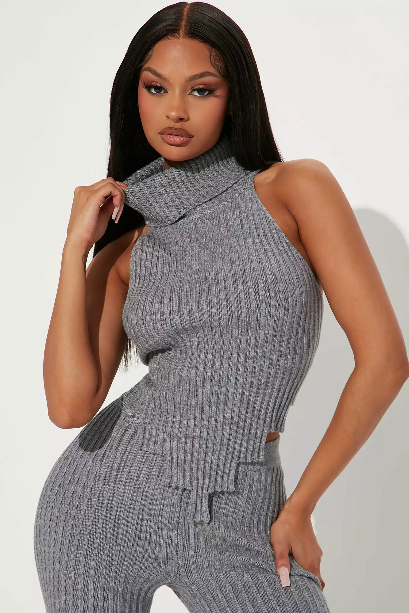 Fashion Nova Tag Along Sweater Pant Set - Grey 6 Fashion Nova Tag Along Sweater Pant Set - Grey - Image 4