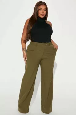Fashion Nova Elena Pant - Olive -Fashion Nova Sales 11 21 22Studio4 RT AC 13 29 54 29 CAP8708 Olive 2728 PLUS SG