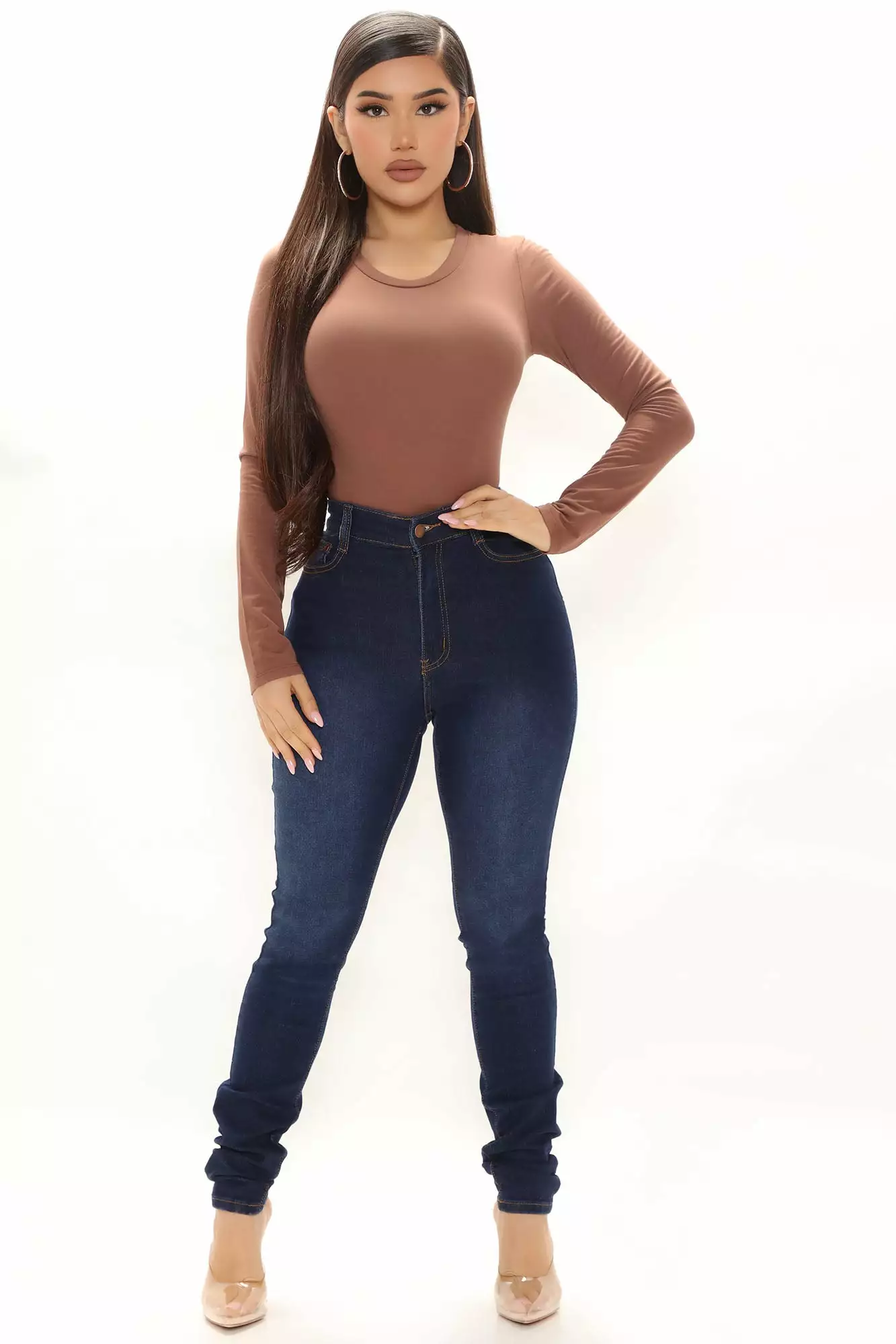 Fashion Nova Julia Long Sleeve Top - Chocolate 4 Fashion Nova Julia Long Sleeve Top - Chocolate - Image 2