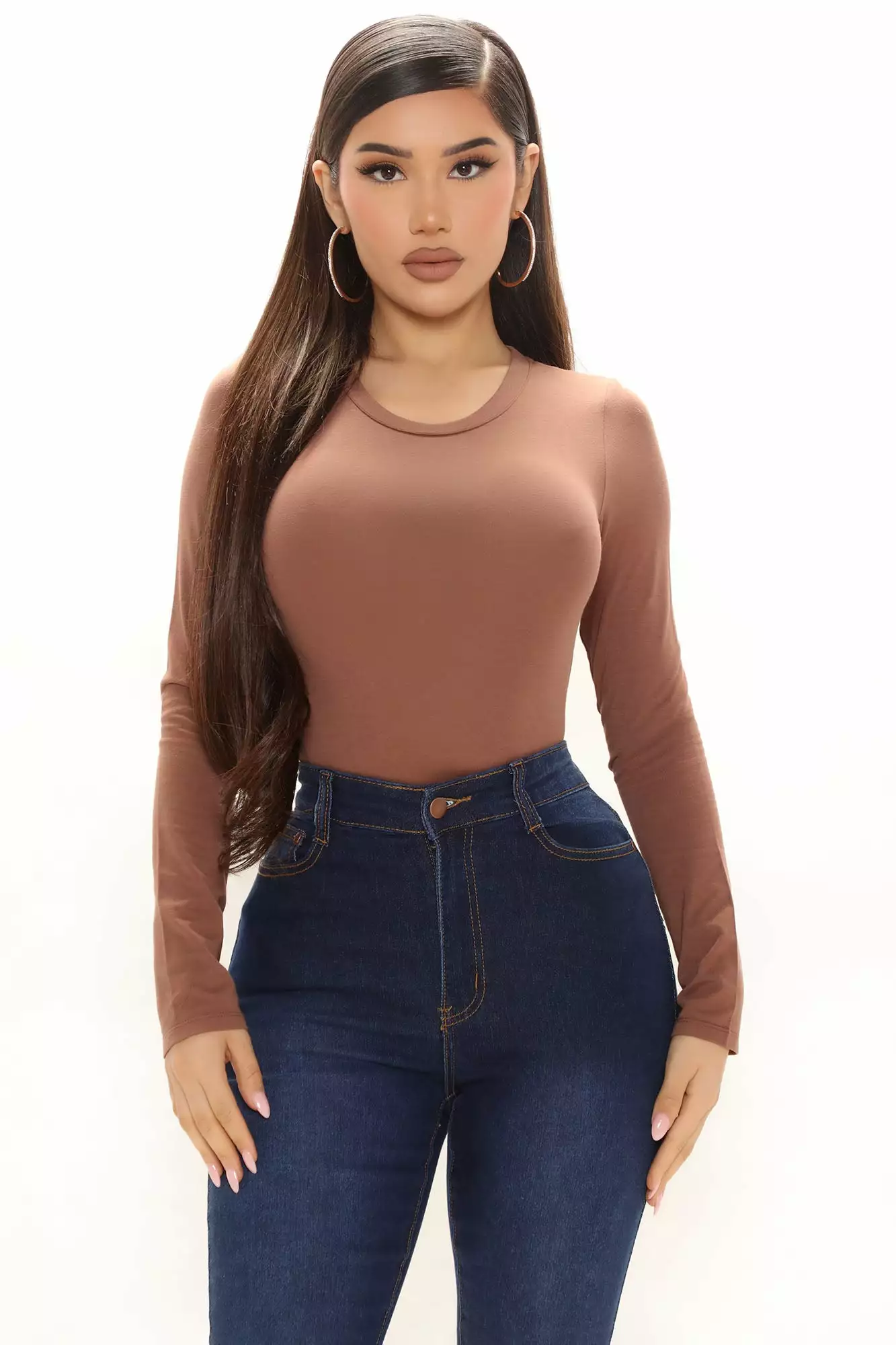 Fashion Nova Julia Long Sleeve Top - Chocolate 3 Fashion Nova Julia Long Sleeve Top - Chocolate