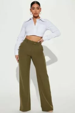 Fashion Nova Elena Pant - Olive