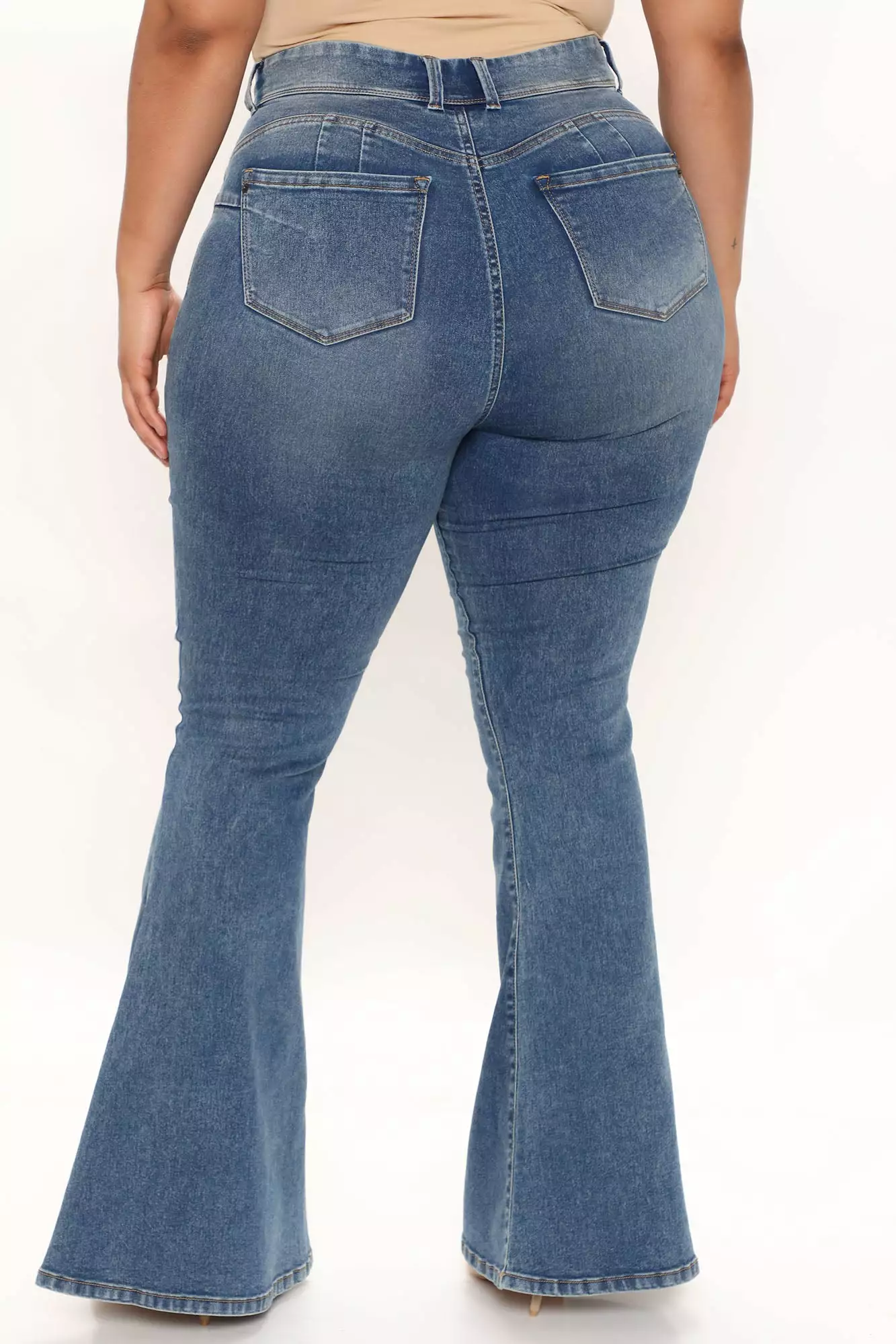 Fashion Nova Check Out The Booty Lifting Flare Jeans - Medium Blue Wash 9 Fashion Nova Check Out The Booty Lifting Flare Jeans - Medium Blue Wash - Image 7