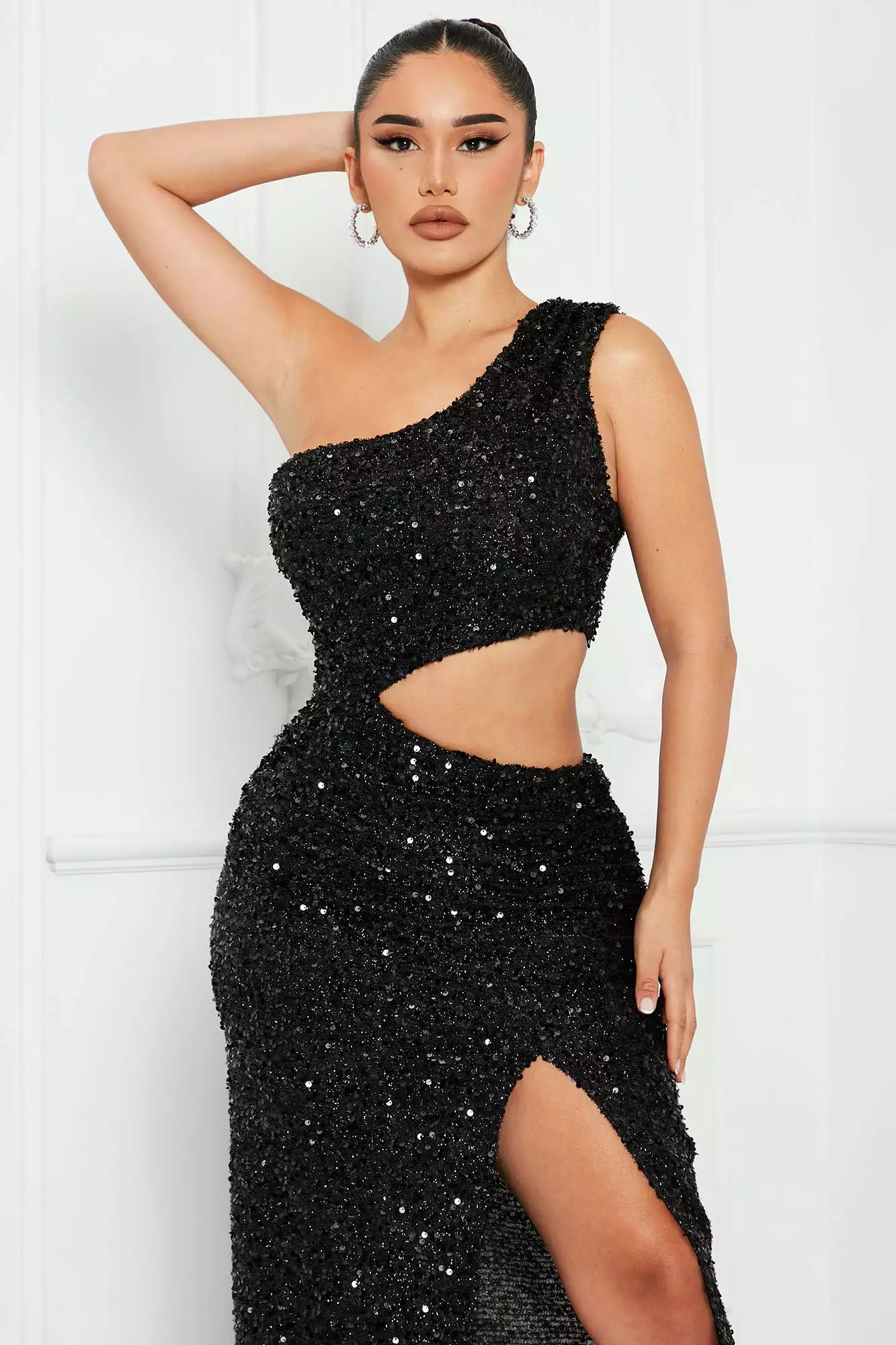 Fashion Nova Eden Sequin Maxi Dress - Black 4 Fashion Nova Eden Sequin Maxi Dress - Black - Image 2