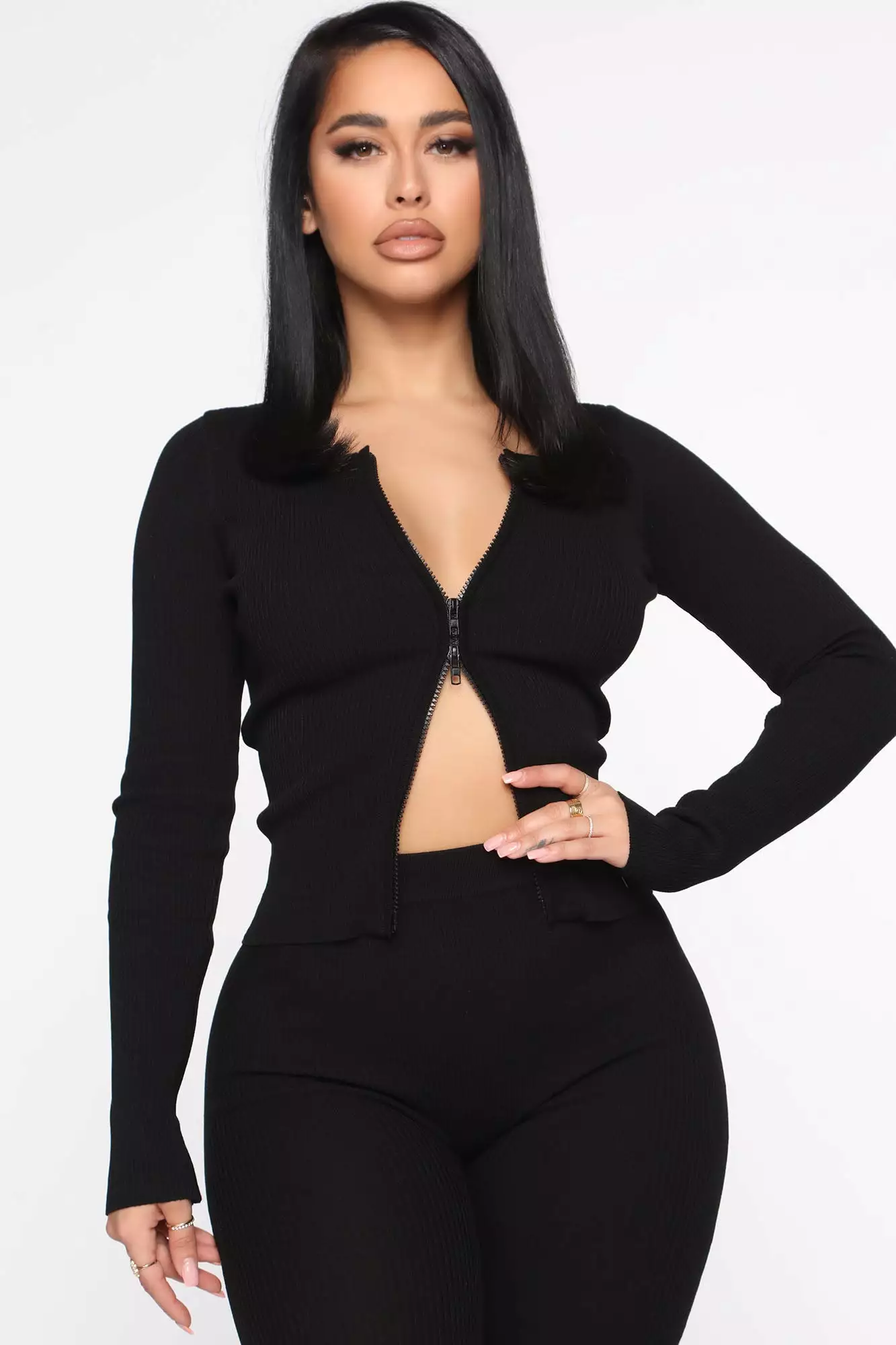 Fashion Nova Wrong Way Sweater Pant Set - Black 6 Fashion Nova Wrong Way Sweater Pant Set - Black - Image 4