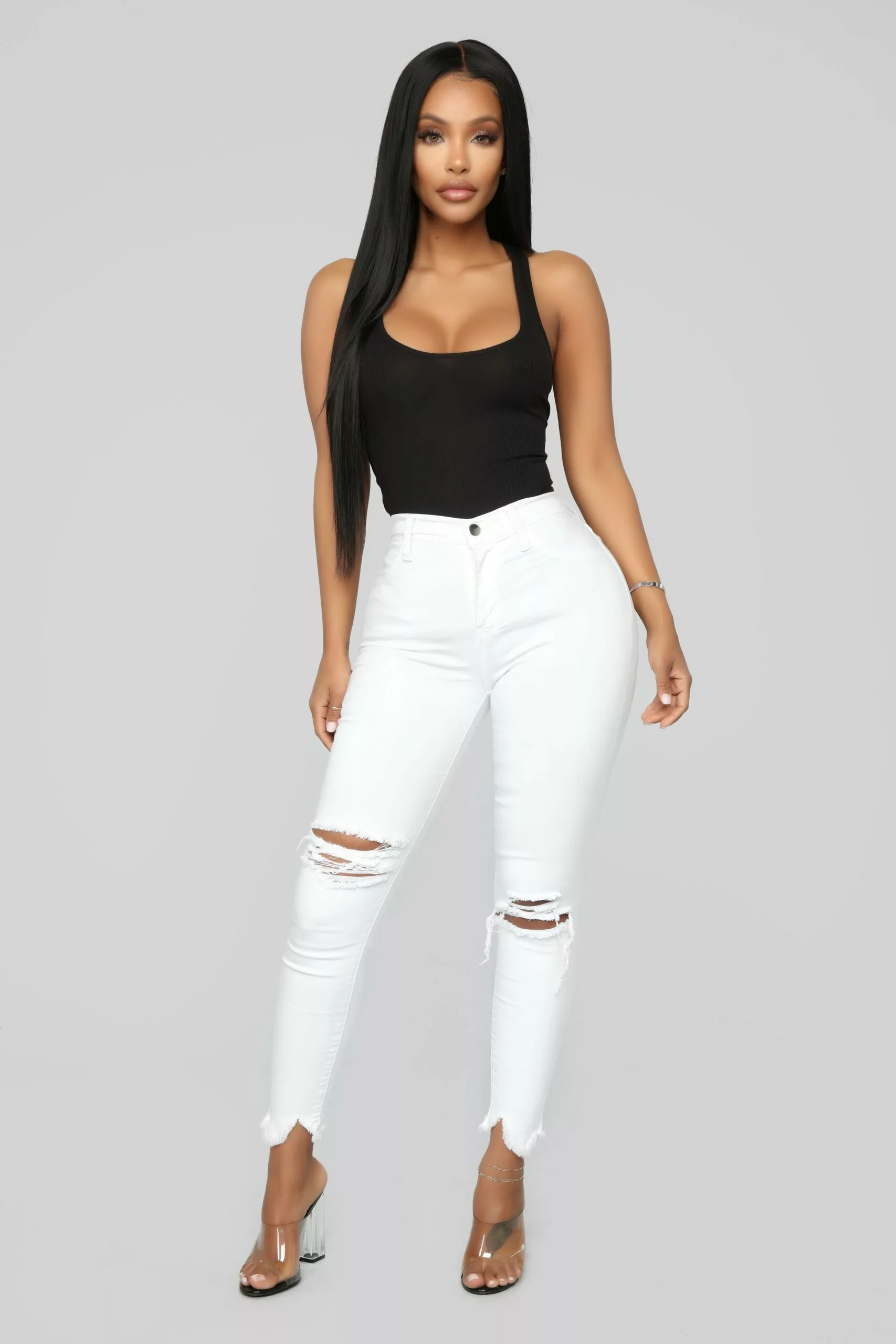 Fashion Nova Zoey Racer Back Tank - Black 4 Fashion Nova Zoey Racer Back Tank - Black - Image 2