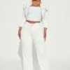 Fashion Nova Start Over Mid Rise Cut Off Waistband Jeans - White 1 Fashion Nova Start Over Mid Rise Cut Off Waistband Jeans - White -Fashion Nova Sales 12 15 22Studio2 RM RL 14 29 12 36 TTC57WP White 3803 ES