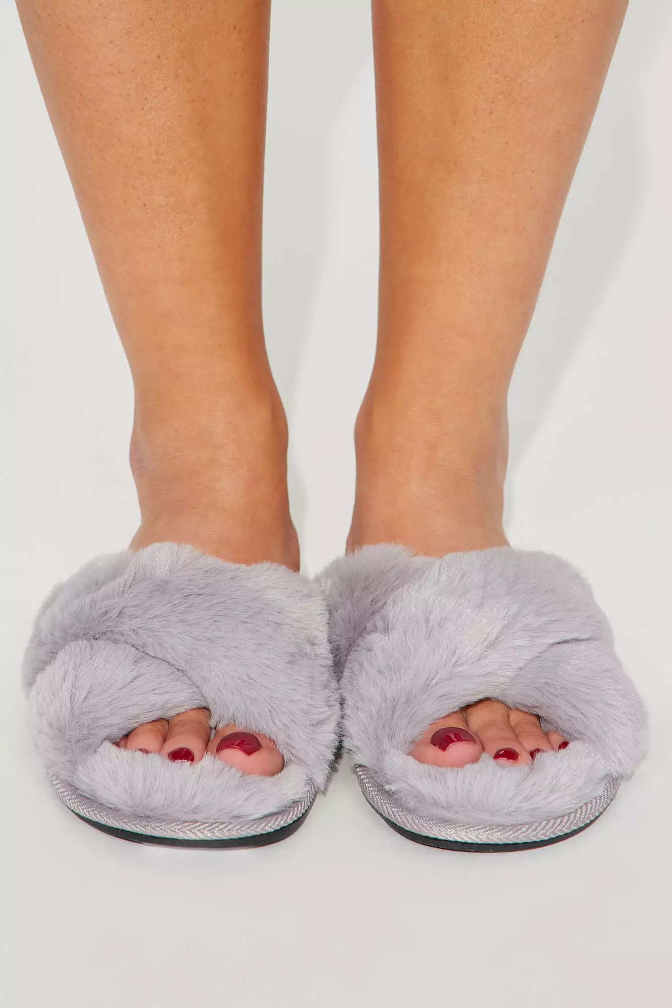 Fashion Nova Cuddling Up Slippers - Grey 5 Fashion Nova Cuddling Up Slippers - Grey - Image 3