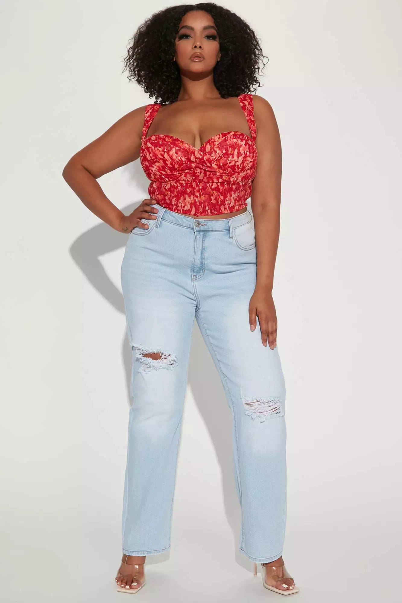 Fashion Nova Best Of Me Floral Corset Top - Red/combo - Image 5