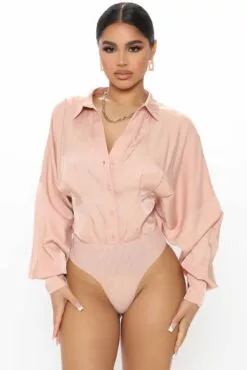 Fashion Nova She Means Business Bodysuit - Pink