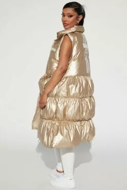 Fashion Nova Statement Puffer Vest - Gold -Fashion Nova Sales 12 21 22Studio2 ME RL 14 13 07 26 81585 Gold 6644 EH