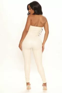 Fashion Nova Buenos Aires PU Jumpsuit - Nude -Fashion Nova Sales 12 22 21Studio1 KJ RL 11 10 19 13 NS7053N Nude 3442 EH