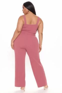 Fashion Nova Sasha Tie Waist Pant - Mauve -Fashion Nova Sales 3 15 21Studio3 RM ML 10 42 28 21 V24567 Mauve 80816 PLUS RA