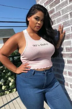 Fashion Nova 90's Baby Tank Top - Pink -Fashion Nova Sales 90 sBabyTankTop Pink 6 MER PLUS