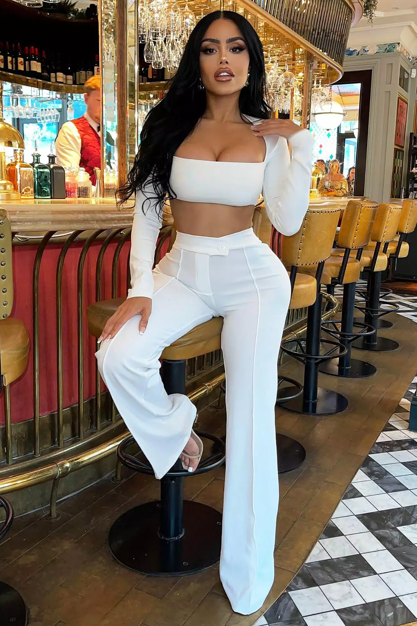 Fashion Nova Call It Even Wide Leg Dress Pants - White 5 Fashion Nova Call It Even Wide Leg Dress Pants - White - Image 3