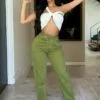 Fashion Nova Crossover Color Straight Leg Jeans - Olive -Fashion Nova Sales CrossoverColorStraightLegJeans Olive MER 2