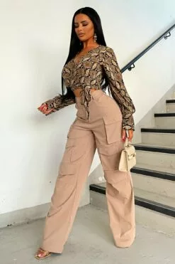 Fashion Nova Right In Plain Sight Wrap Blouse - Brown/combo 13 Fashion Nova Right In Plain Sight Wrap Blouse - Brown/combo -Fashion Nova Sales RightInPlainSightWrapBlouse Browncombo MER