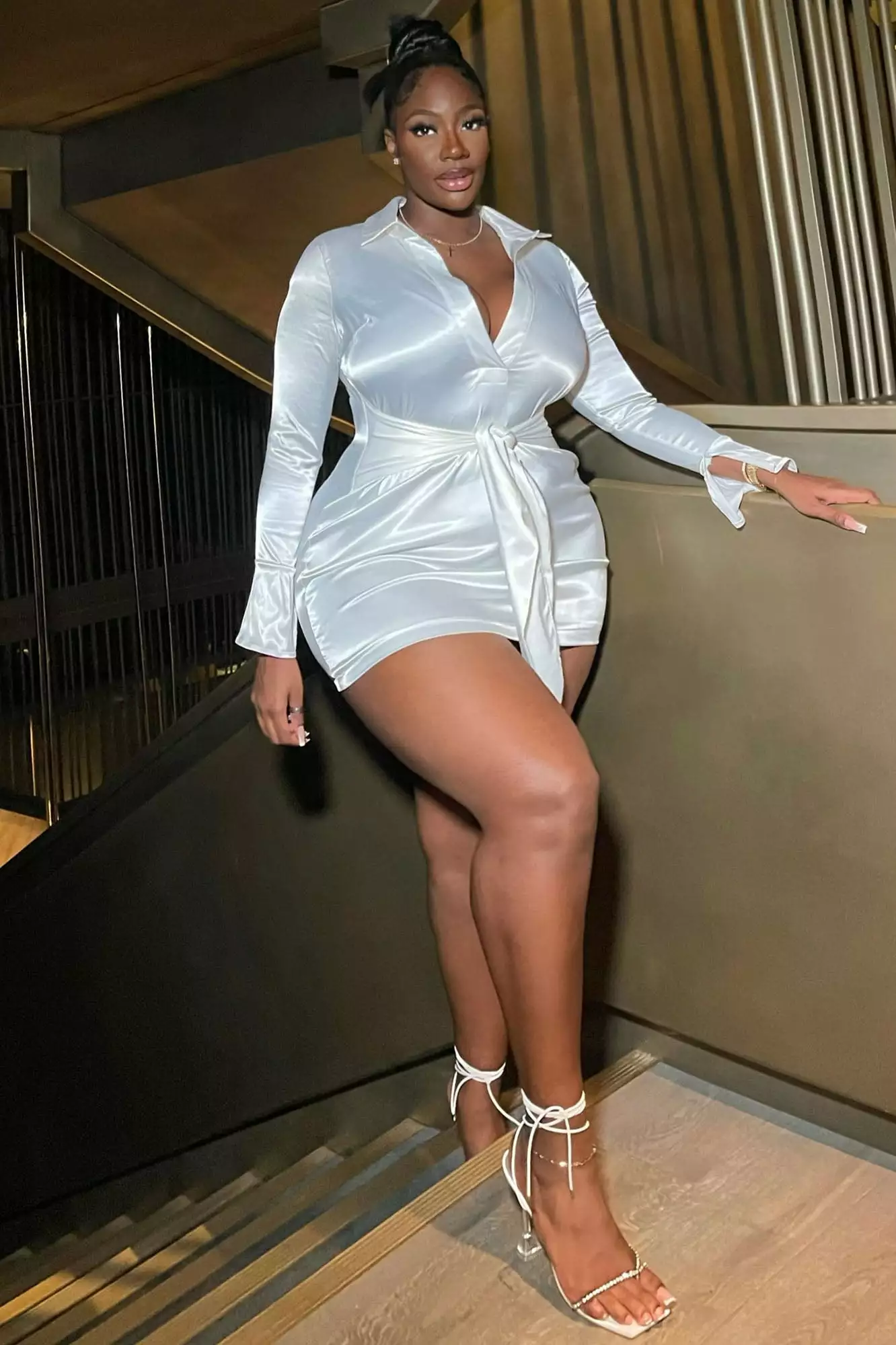 Fashion Nova Step Up Satin Mini Dress - White 10 Fashion Nova Step Up Satin Mini Dress - White - Image 8