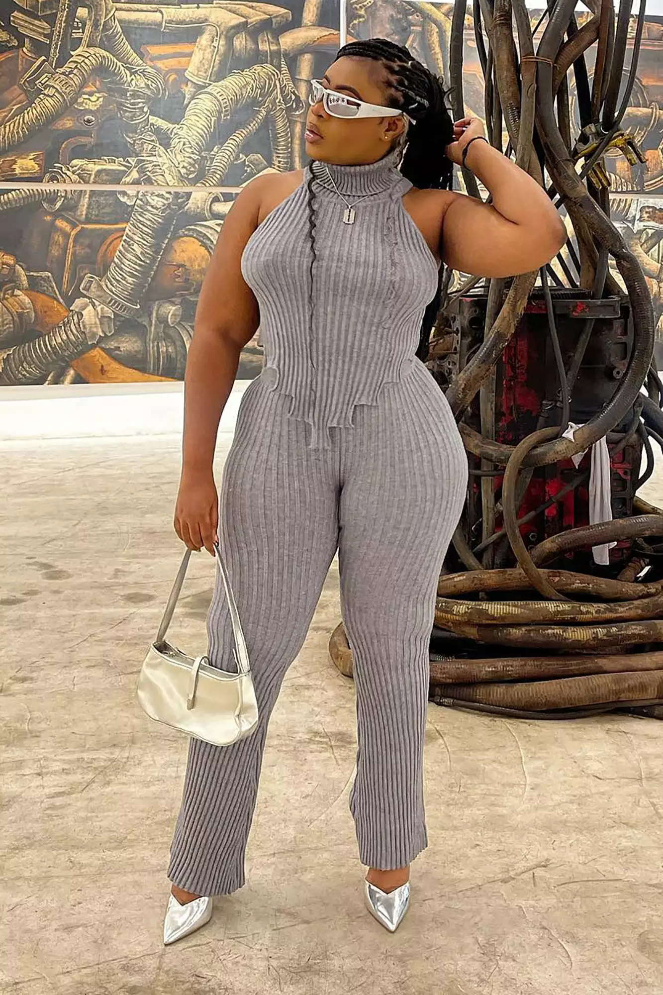 Fashion Nova Tag Along Sweater Pant Set - Grey 8 Fashion Nova Tag Along Sweater Pant Set - Grey - Image 6