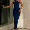 Fashion Nova Tessa Ruched Midi Dress - Navy 1 Fashion Nova Tessa Ruched Midi Dress - Navy -Fashion Nova Sales TessaRuchedMidiDress Navy MER